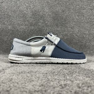 Hey Dude Wally Tri Varsity Men's Size 13 Navy Casual Slip On Comfort Shoes Used